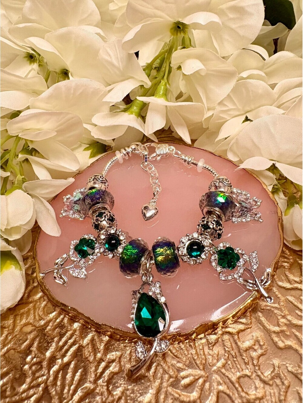 Emerald Grove Charm Bracelet